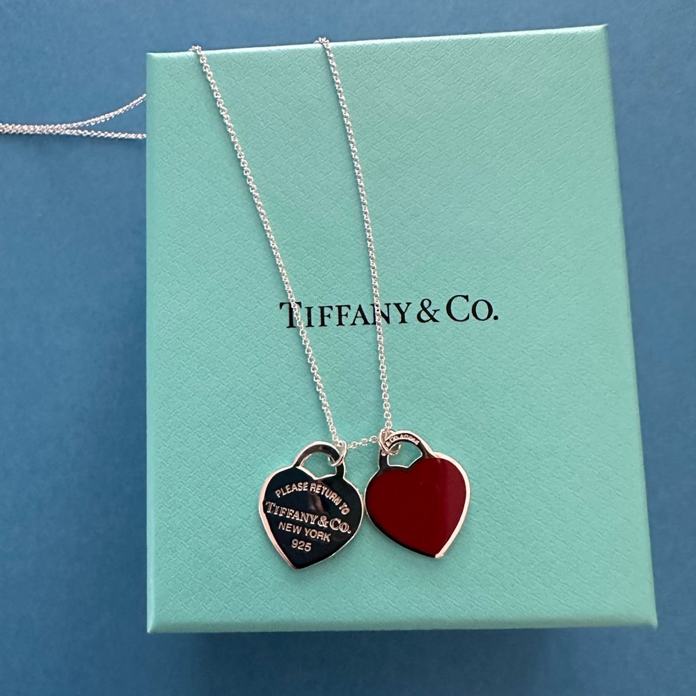 Tiffany & Co Double heart necklace